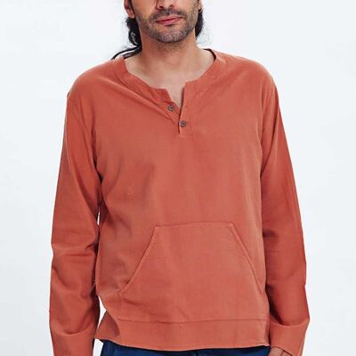 Orange Shirt With Pocket Detail