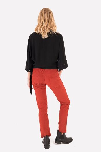 Pantalon en Velours Orange 2