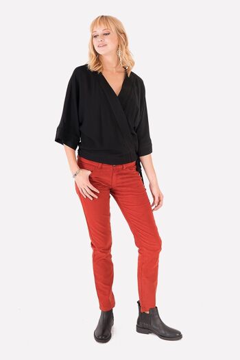 Pantalon en Velours Orange 3