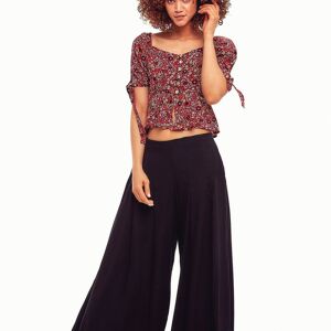 Pantalon Boho Plissé Noir