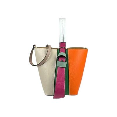 Multicolor and Exclusive Leather Bag with Inner Bag for Women