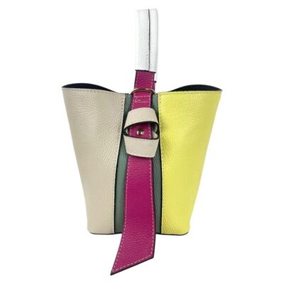Bolso Piel Multicolor y Exclusivo con Bolso Interior Mujer