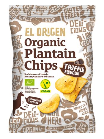 Chips de plantain bio au goût de truffe