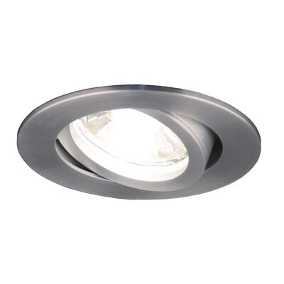 Foco de techo encastrable s.LUCE GU10 True giratorio 230V aluminio mate