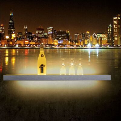 s.LUCE Cusa tableau lumineux LED 100cm applique murale Up & Down aluminium brossé