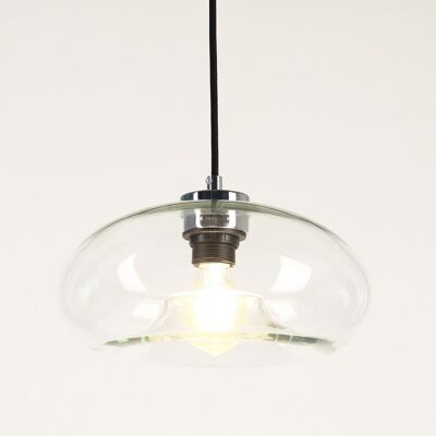 s.LUCE Cruet Low pendant light Ø 28cm clear