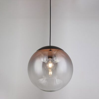 s.LUCE pro Progress lámpara colgante de vidrio con degradado - cobre, Ø 30cm