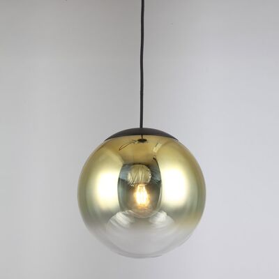 s.LUCE pro Progress lámpara colgante de vidrio con degradado - Ø 30cm, dorado