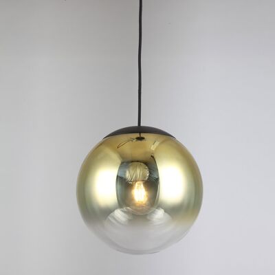 s.LUCE pro Progress gallery light glass con gradiente di colore 5m sospensione - Ø 40cm, oro