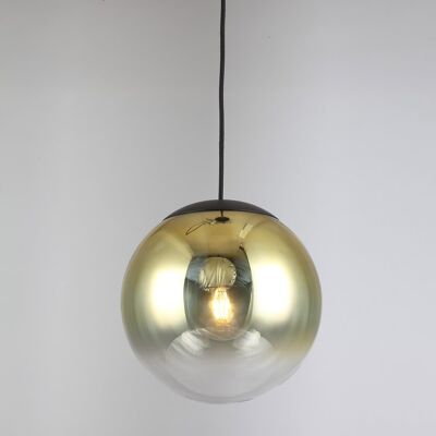 s.LUCE pro Progress gallery light glass with color gradient 5m suspension - Ø 30cm, gold