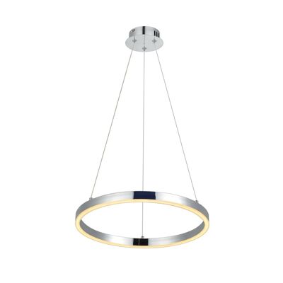 s.LUCE pro LED-Hängeleuchte Ring S 2.0 Ø 40cm + 5m Abhängung Dimmbar - Chrom