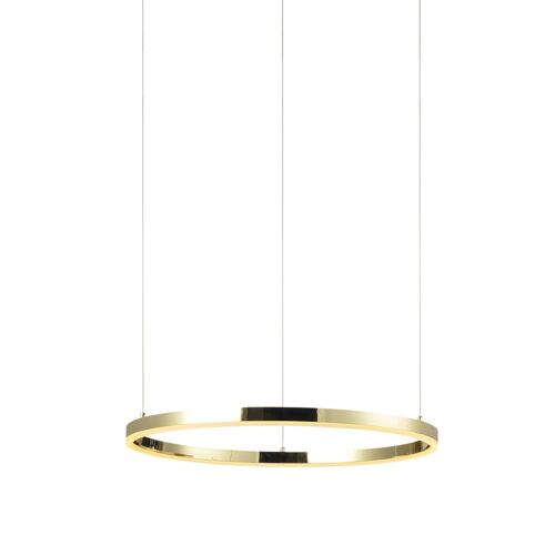 s.LUCE pro LED-Hängeleuchte Ring S 2.0 Ø 40cm + 5m Abhängung Dimmbar - Goldfarben