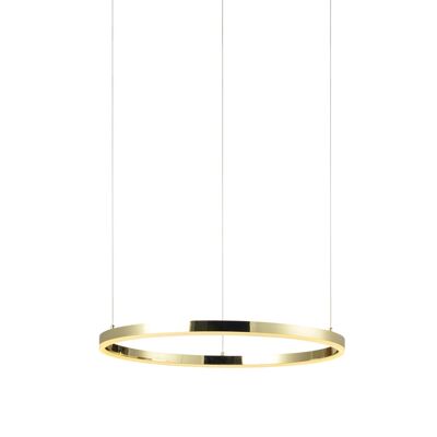 s.LUCE pro lámpara colgante LED Ring S 2.0 Ø 40cm + 5m de suspensión regulable - color dorado