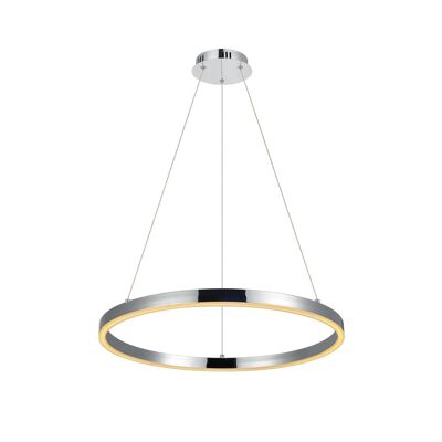 s.LUCE pro LED anillo de luz colgante M 2.0 Ø 60cm regulable - cromo