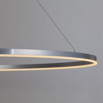 s.LUCE pro LED-Hängeleuchte Ring M 2.0 Ø 60cm Dimmbar - Alu-Gebürstet