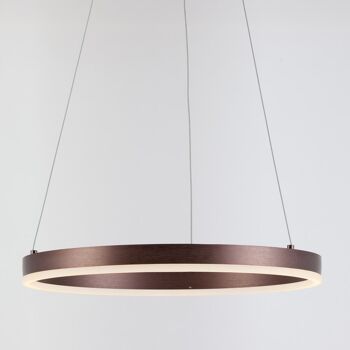 s.LUCE pro LED anneau de suspension M 2.0 Ø 60cm dimmable - marron