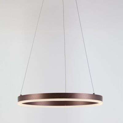 s.LUCE pro LED anillo de luz colgante L 2.0 Ø 80cm + 5m de suspensión regulable - Café