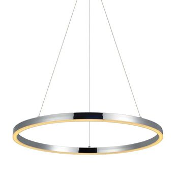 s.LUCE pro LED anneau de suspension 3XL Ø 150cm dimmable - aluminium brossé