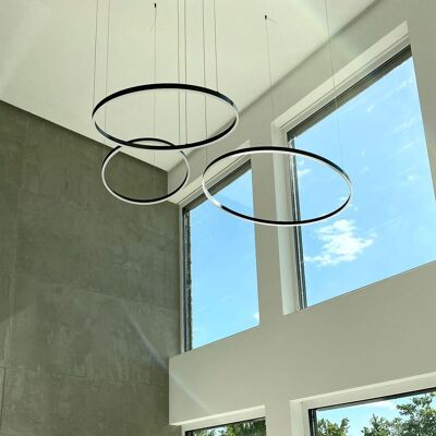 s.LUCE pro LED hanging lamp Ring 3.0 Ø 80cm direct or indirect - black