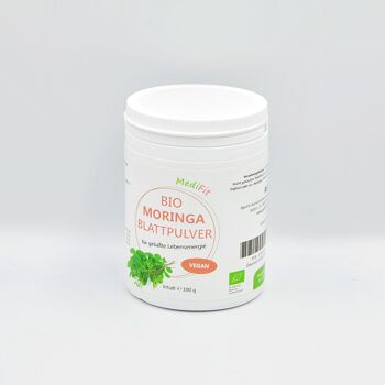 Poudre de feuilles de Moringa biologique