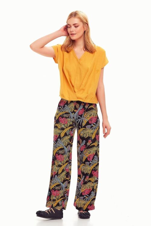 Tropical Print Palazzo Pants