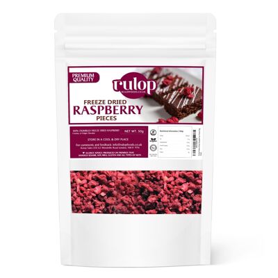 Rulop Freeze Dried Raspberry Pieces  | Irresistibly Crispy Topping with In 50gr