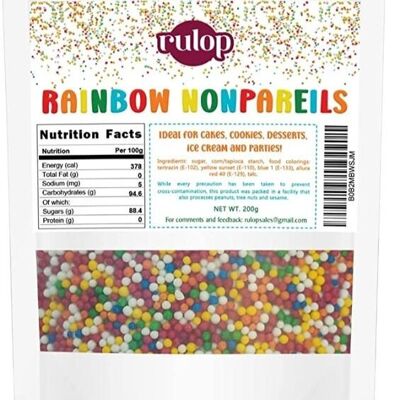 Rainbow Sprinkles - Boules de sucre colorées