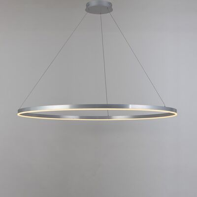 s.LUCE pro Lampe à suspension LED Ring XL 2.0 Ø 100cm dimmable - aluminium brossé