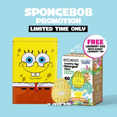 Ecoegg x SpongeBob Storage Tin & Free Universal Laundry egg
