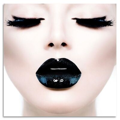 Acrylic glass picture - Black Lips