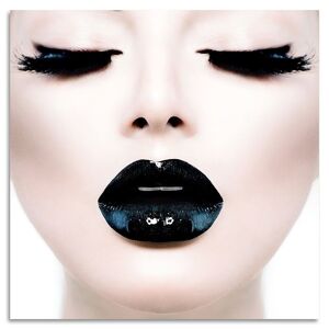Tableau en verre acrylique - Lèvres noires