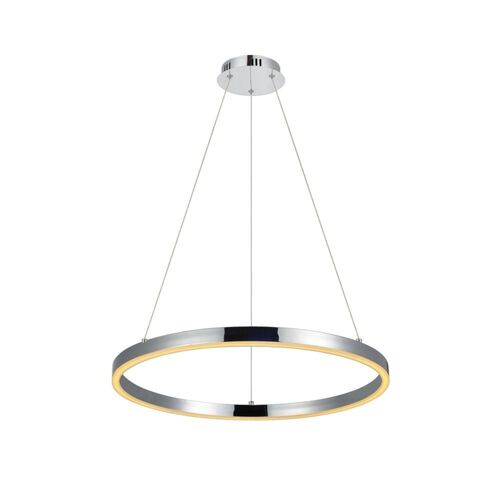 s.LUCE pro LED-Hängelampe Ring XL 2.0 Ø 100cm + 5m Abhängung Dimmbar - Alu-Gebürstet