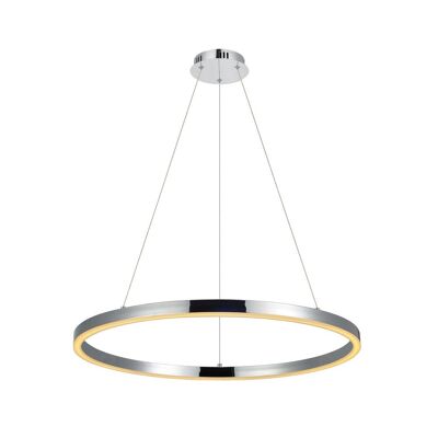 s.LUCE pro Lampe à suspension LED Ring XL 2.0 Ø 100cm + 5m suspension dimmable - chrome
