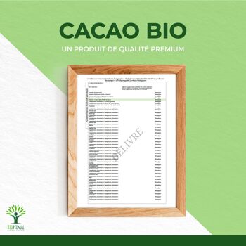 Cacao Bio en Poudre - Boisson Chaude Pâtisserie - Goût Intense - Sans sucre - 100% Fève de Cacao - Conditionné en France - Certifié par Ecocert - 400g 7