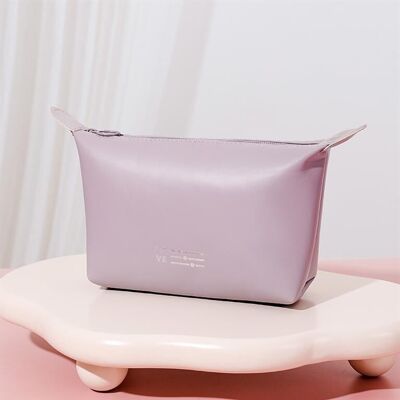 Women's zipper cosmetic bag - Green, Lilac