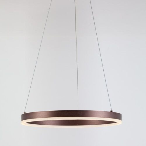 s.LUCE pro LED-Hängelampe Ring M 2.0 Ø 60cm + 5m Abhängung Dimmbar - Coffee