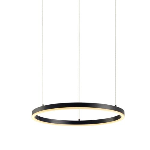 s.LUCE pro LED-Hängelampe Ring M 2.0 Ø 60cm + 5m Abhängung Dimmbar - Schwarz