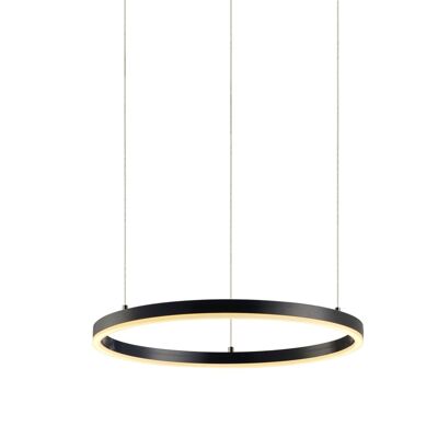 s.LUCE pro LED hanging lamp ring M 2.0 Ø 60cm + 5m suspension dimmable - black