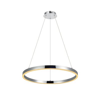 s.LUCE pro LED anillo de lámpara colgante M 2.0 Ø 60cm + 5m de suspensión regulable - cromo