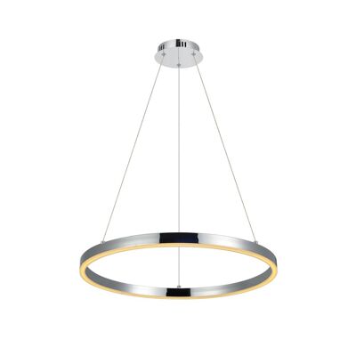 s.LUCE pro LED anneau de suspension M 2.0 Ø 60cm + 5m suspension dimmable - chrome