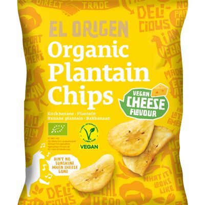 Chips di platano biologico e formaggio vegano