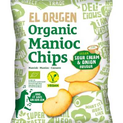 Chips di manioca biologica con panna acida vegana