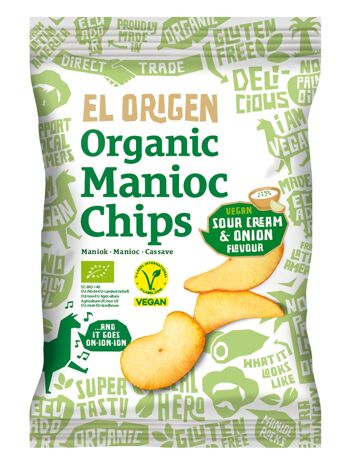 Chips de manioc bio à la crème sure végétalienne