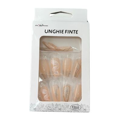 Faux ongles press on nails La Bellezza 12 ongles - Ribbons