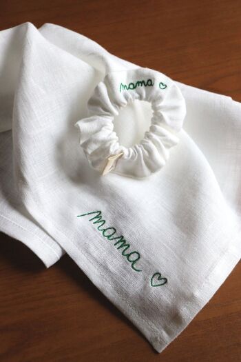 Serviette Mama Blanc 8