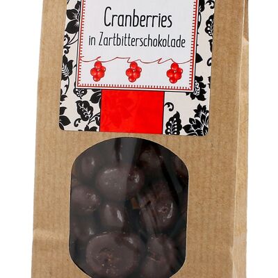 Cranberries in dark chocolate 150g bag