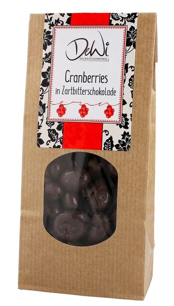 Canneberges au chocolat noir sachet 150g