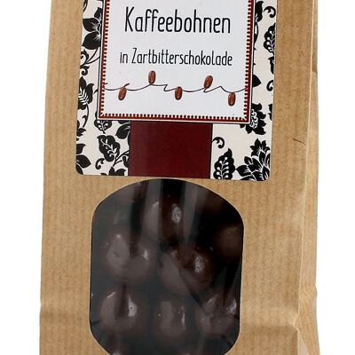 Coffee beans in dark chocolate 150g bag