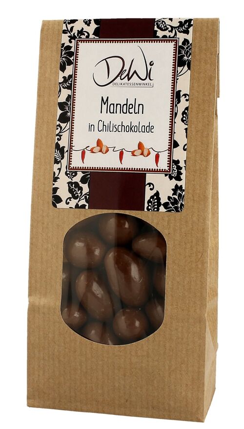 Mandeln in Chilischokolade 150g Tüte