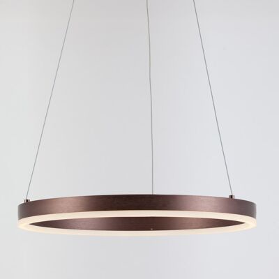 s.LUCE pro LED anillo de lámpara colgante L 2.0 Ø 80cm regulable - marrón